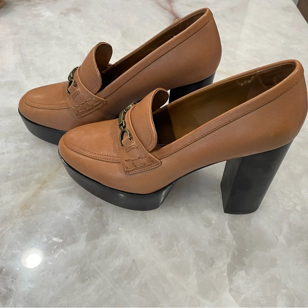 PAIGE Masha Bit Loafer Pump in Cognac - Picture 5 of 7